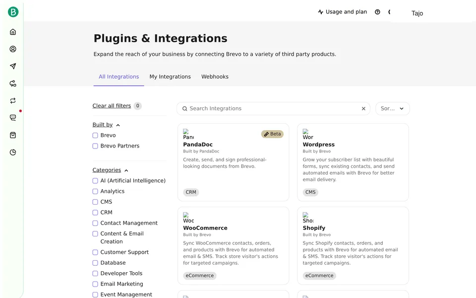 App Store Brevo interface screenshot
