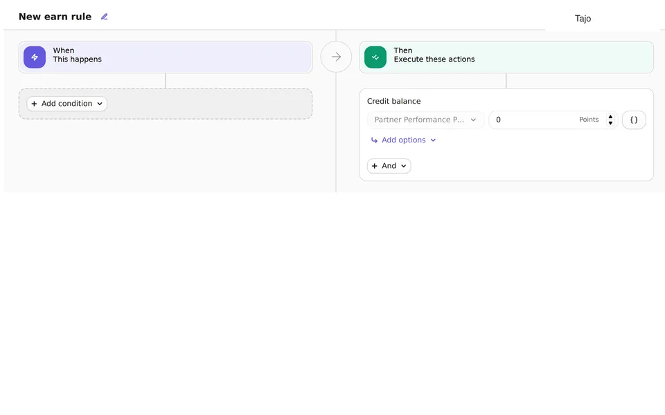 Loyalty Rule Ruletype E Brevo interface screenshot