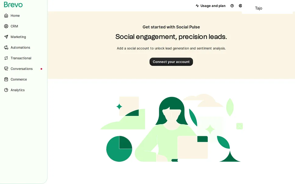 Marketing Social Brevo interface screenshot